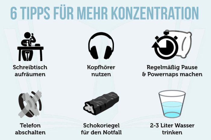 Routinen für bessere Konzentration