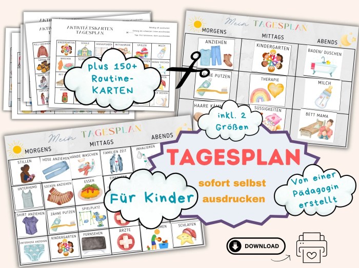 Strukturierter Tagesplan für Routinen